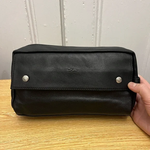 Longchamp Men’s Black Leather Pouch - Picture 2 of 11